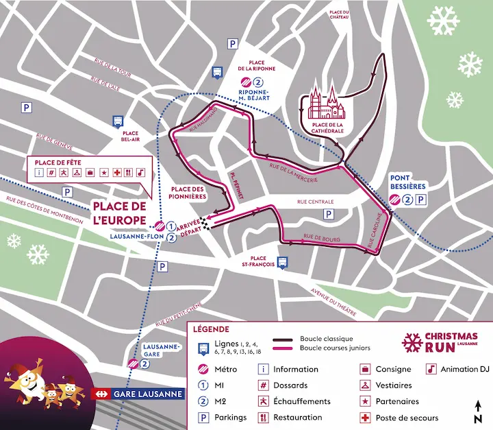 Carte des parcours